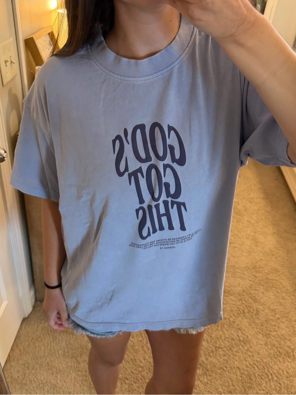 Relaxed Lavender Graphic Tee - 'God's Got This'